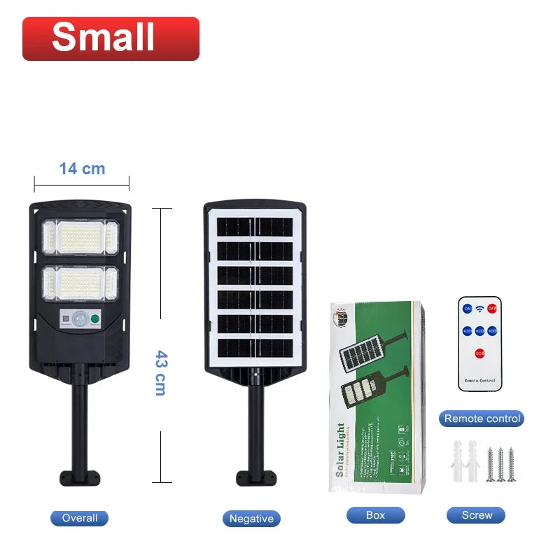 Super Powerful LED Solar Lights Outdoor With Motion Sensor 500㎡ Solar Lamp Ultra Bright Garden Street Light Courtyard Wall Lamps