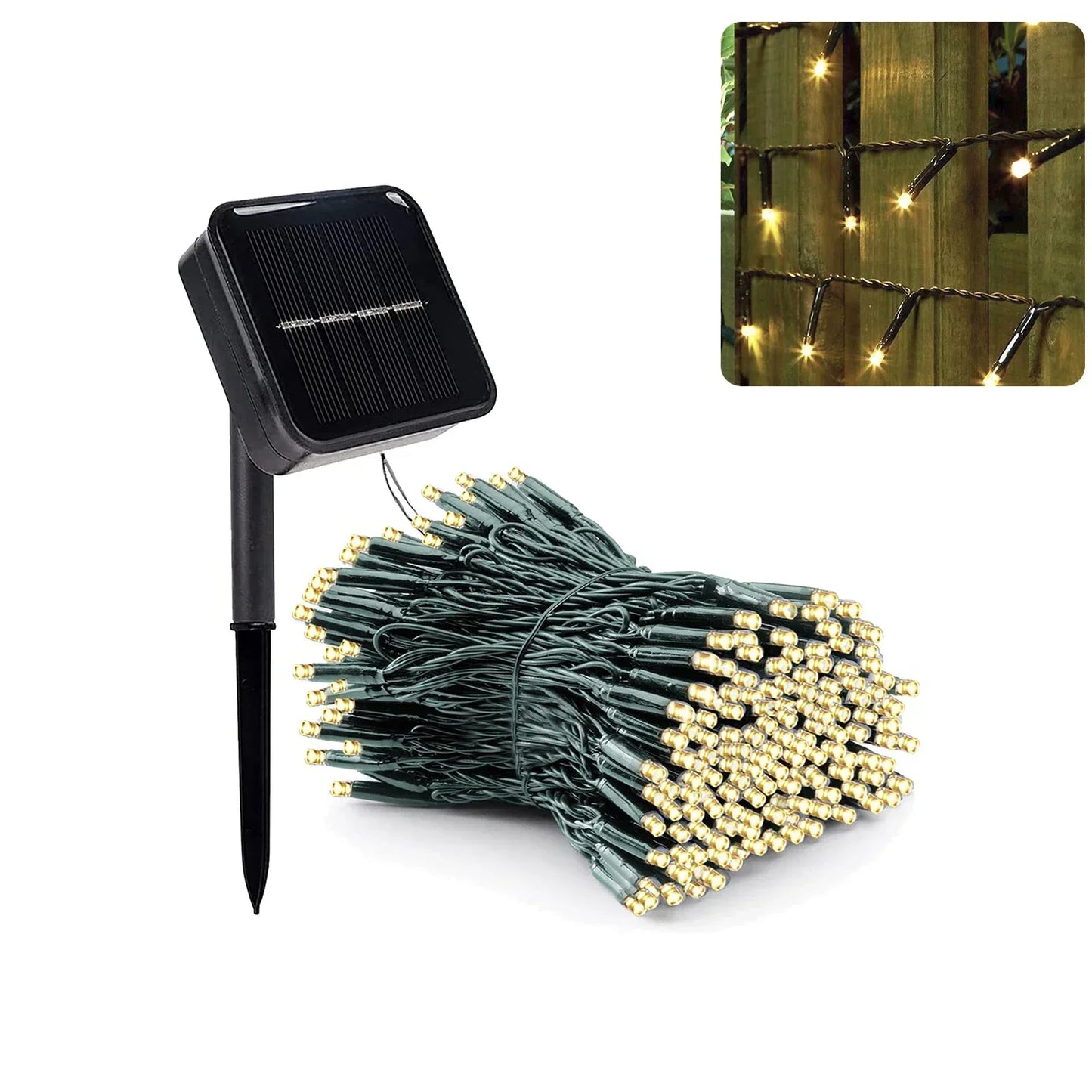 Solar String Fairy Light 8 Lighting Modes 5M 7M Waterproof Outdoor LED Garland Street Lamp Holiday Christmas Garden Decoration