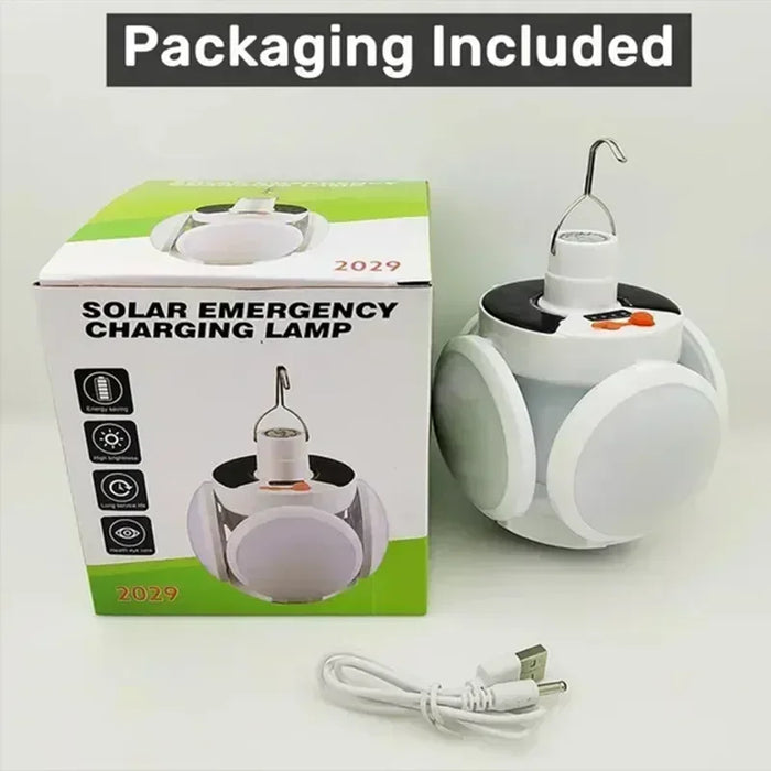 Solar Energy Camping Lamp 5 Modes SOS Waterproof USB Rechargeable LED Remote Control Foldable Lantern Portable Emergency Lamp