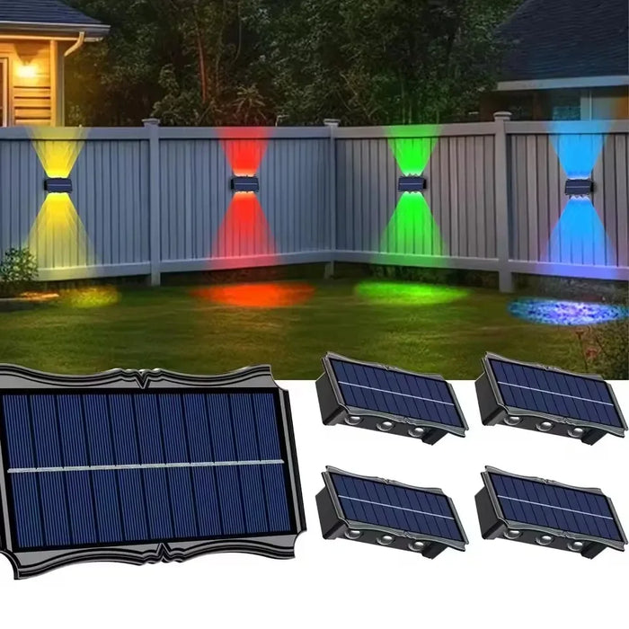 Solar Wall Lamp Outdoor Waterproof Solar Powered Light UP and Down Illuminate Home Garden Yard Decoration Outside Sunlights