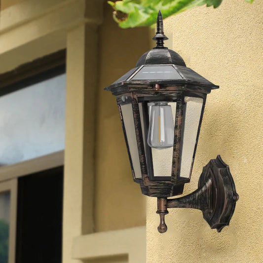 1 Pack of Solar Outdoor Light Garden Sunshine Wall Lights Home House Balcony Dusk to Dawn Sports Sensor Wall Lanterns Front Corridor Outer Wise Fence Lights