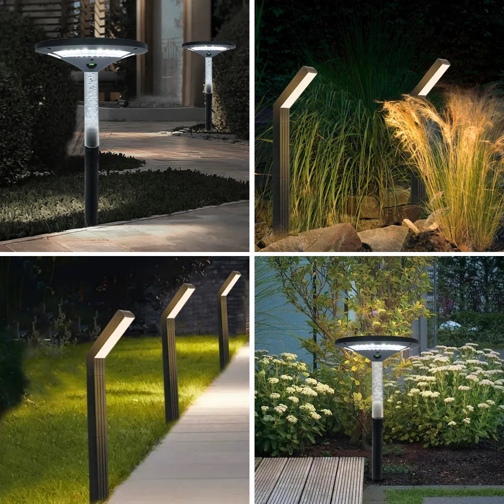 Solar Pathway Lights Outdoor Adjustable Head Solar Path Lights 4Modes 2200 MAh Waterproof  Solar Powered Landscape Light Garden