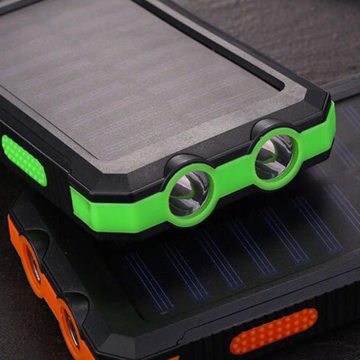 Solar Panel DIY Power Bank Case Charge Storage Box Dual USB Power Bank Shell SOS Light Flashing Light Compass Power Bank Box