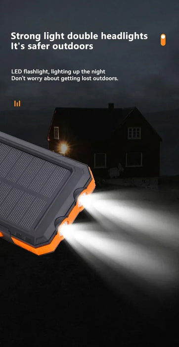 200000mAh Solar Power Bank Fast Charging Outdoor Large Capacity External Battery PowerBank Flashlight For iPhone Huawei Xiaomi