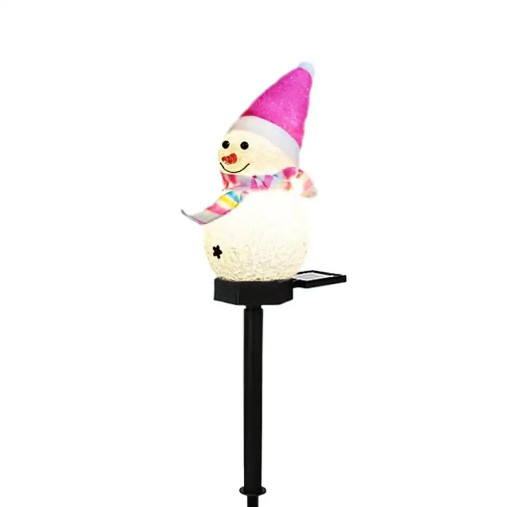 Snowman Stake Lights Solar Powered Snowman Lights Waterproof Solar Christmas Decorations Outdoor Solar Energy For Christmas