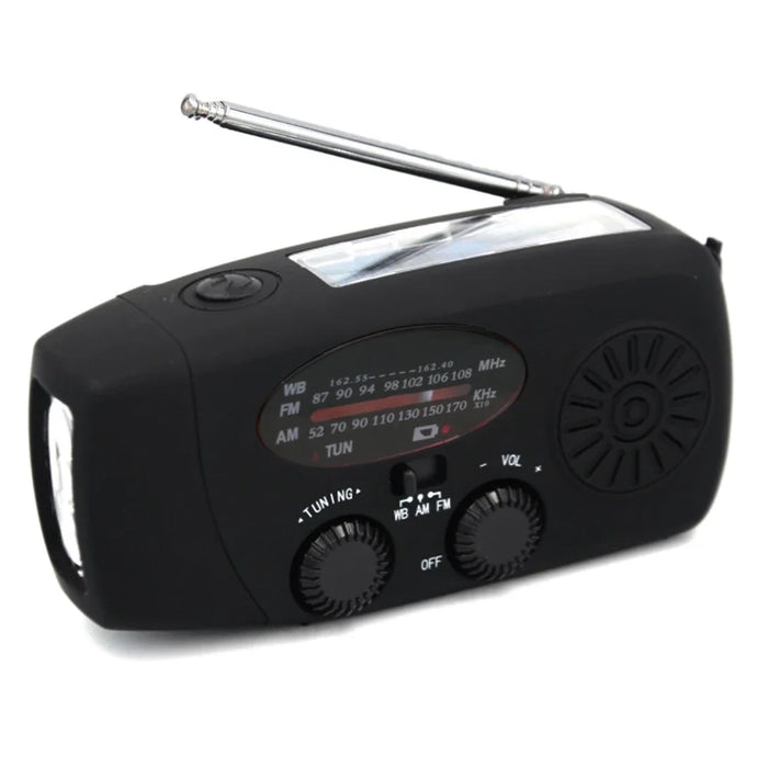 Solar Hand Crank Emergency Radio 2000mAh Rechargeable DAB/FM/Bluetooth-Compatible Radio 4 Ways Powered Reading Lamp for Survival