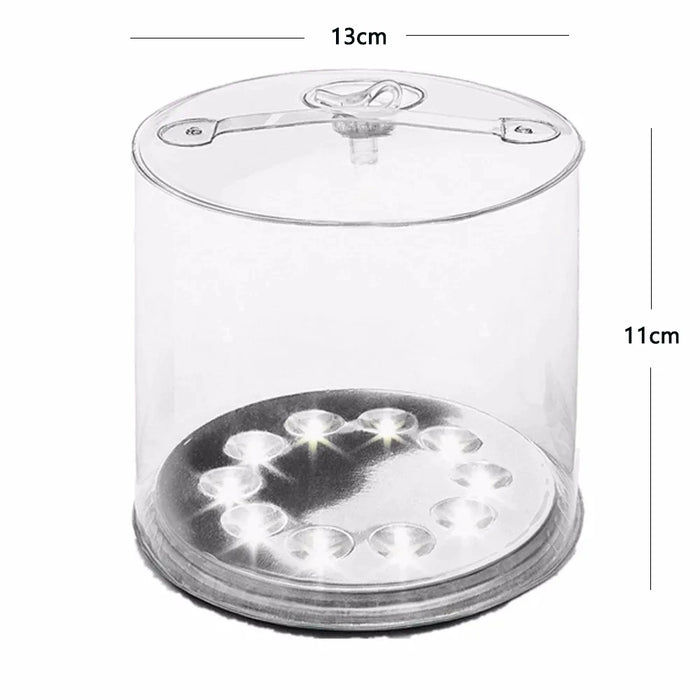 LED Solar Camping Lantern Tent Lamp Portable Foldable Inflatable  Outdoor Waterproof For Hiking Backpacking Emergencies Lighting