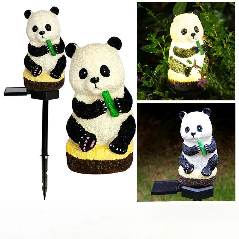 Halloween outdoor lights, waterproof solar Christmas tree pumpkin garden stake lights, Santa Claus crow skull panda decoration