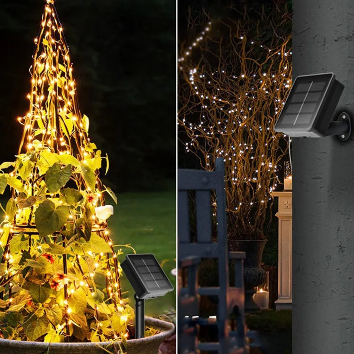 LED Solar Outdoor String Lights 8 Modes Waterproof Solar Fairy Garland Light For Tree Patio Garden Street Wedding Party Decora