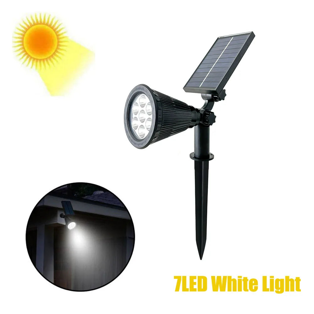 1pc 4/7/18/36LED Solar Spotlights Outdoor IP65 Waterproof Brightness Adjustable Spot Light  for Garden Backyard Driveway Patio