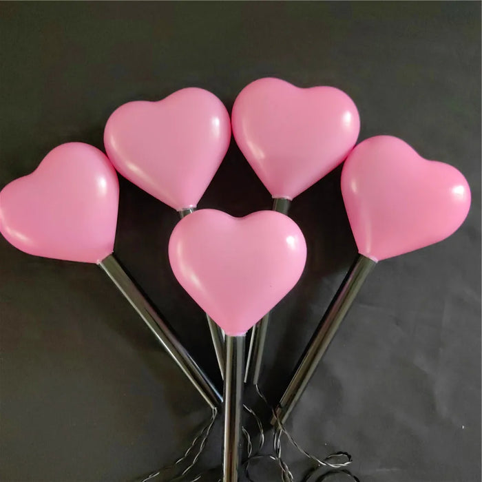 5pcs/lot Love Solar Outdoor Lights Valentine's Day Decor LED Lights Garden Decorations Pathway Lights Ground Plug Light 1006