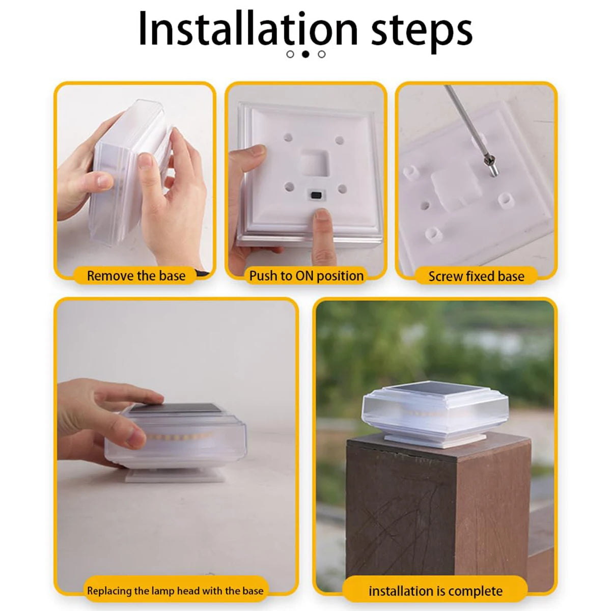 Led Solar Post Light Warm Pillar Lamp Rechargeable Outdoor With Lamps Landscape Garten Floor Panel Drop Lampe Powered Decoration