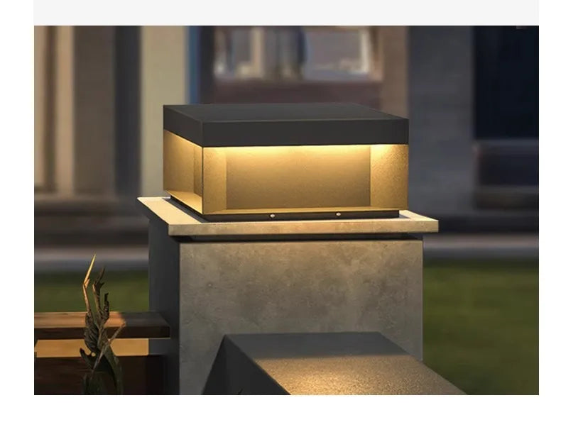 Modern Simple Solar Pillar Light High Quality Outdoor Fence Gate Pillar Yard Wall Light Waterproof Garden Yard Lights