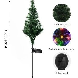 Solar Simulation Christmas Tree Lights Outdoor Party Lawn Garden Terrace Porch Landscape Atmosphere Decorative Lights Waterproof