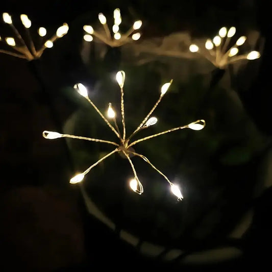 1PC Solar LED Floral Firework Garden Lights Outdoor Waterproof Lawn Lamp,Landscape Lighting For Yard,Terrace,Balcony，Path,Park