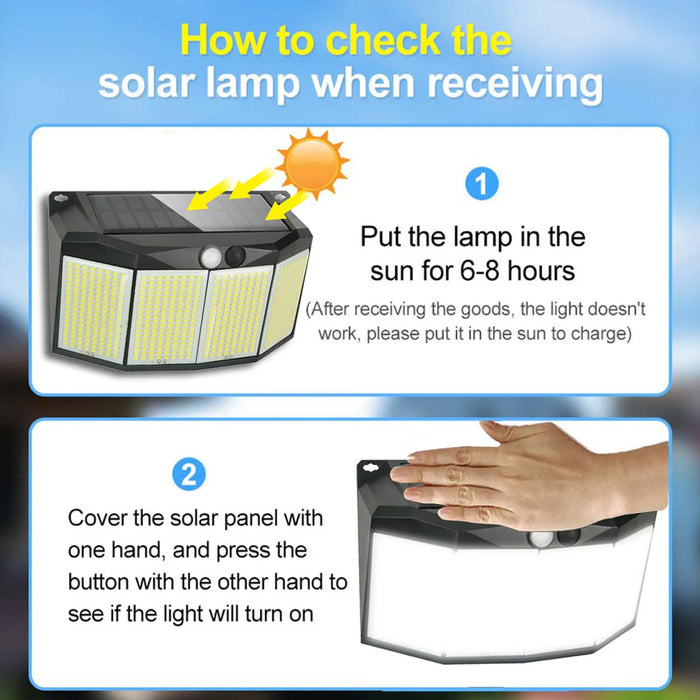 3 Modes Split Solar Lights Outdoor Waterproof with Motion Sensor Floodlight Remote Control for Patio Garage Backyard Wall Lamps