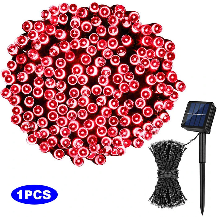 LED Solar Light String 8 Functions Outdoor Waterproof Lawn Starry Sky Christmas Garden Courtyard Decoration Atmosphere Lights