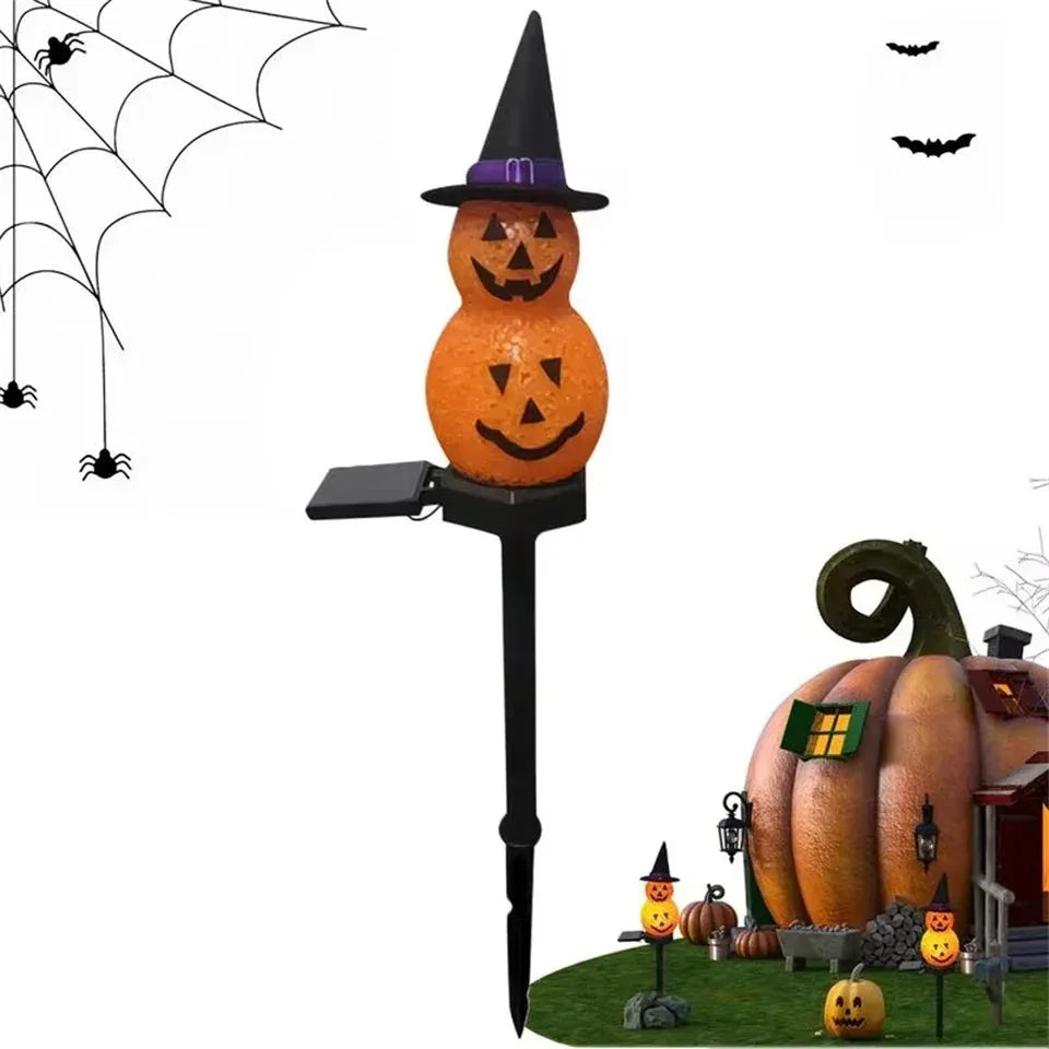 Solar Pumpkin Lamp Halloween  Atmosphere Decoratio Courtyard Outdoor Waterproof Decoration Floor Insertion Atmosphere Light