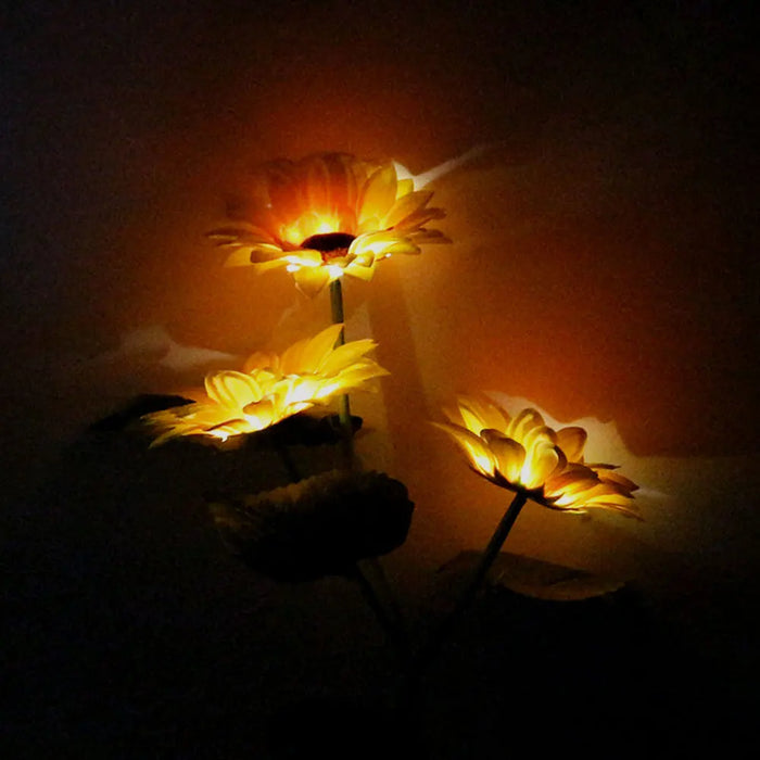 LED Solar Sunflowers Flower Light Home Decorative Flower Lights  Waterproof Landscape Light Garden Decoration Lawn Lamp