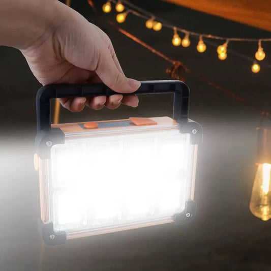Solar Camping Lantern High Rechargeable LED Tent Light with Magnet Powerful Flashlight Power Bank Repair Portable Emergency Lamp