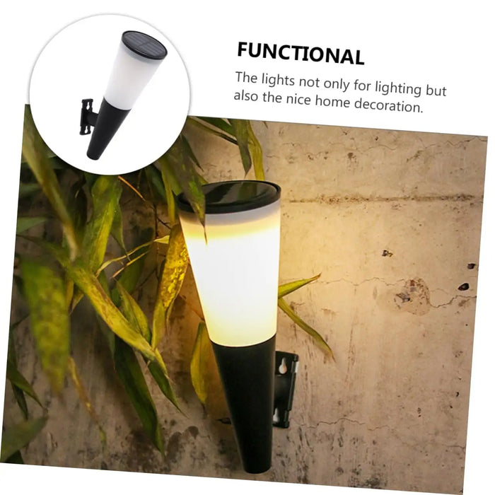 Solar Wall Light Exterior Outside Solar Fence Lights Pathway Light Outdoor Solar Lamp Wall Sconce For Garden Backyard Front Door