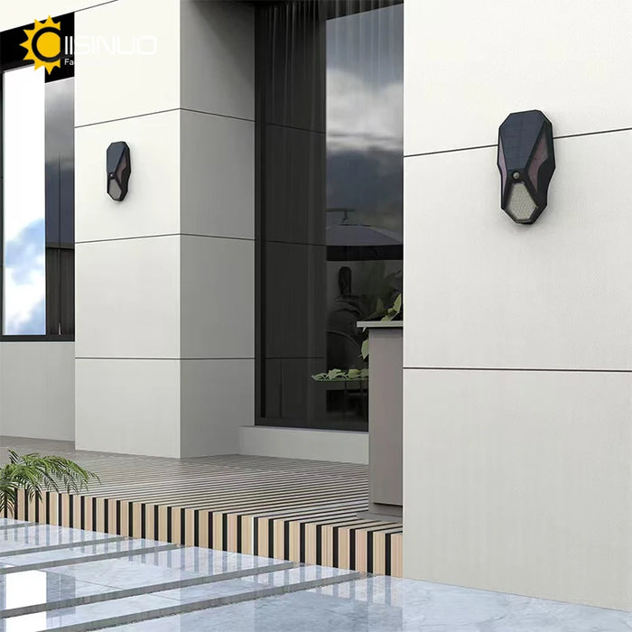 Solar LED Lights Outdoor Lighting IP65 Waterproof Sports Sensor Wall Lamp Remote Control For Garages Courtyards Yards Front Door
