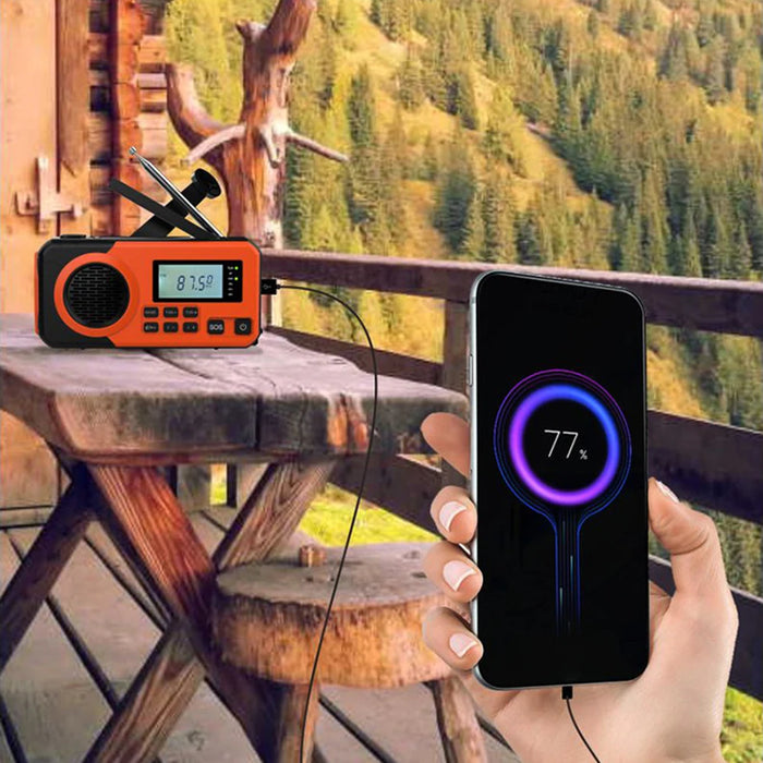 Emergency Hand Crank Radio Solar Powered Radio with SOS Alarm Flashlight Portable Weather Radio for Camping Travel Outdoor