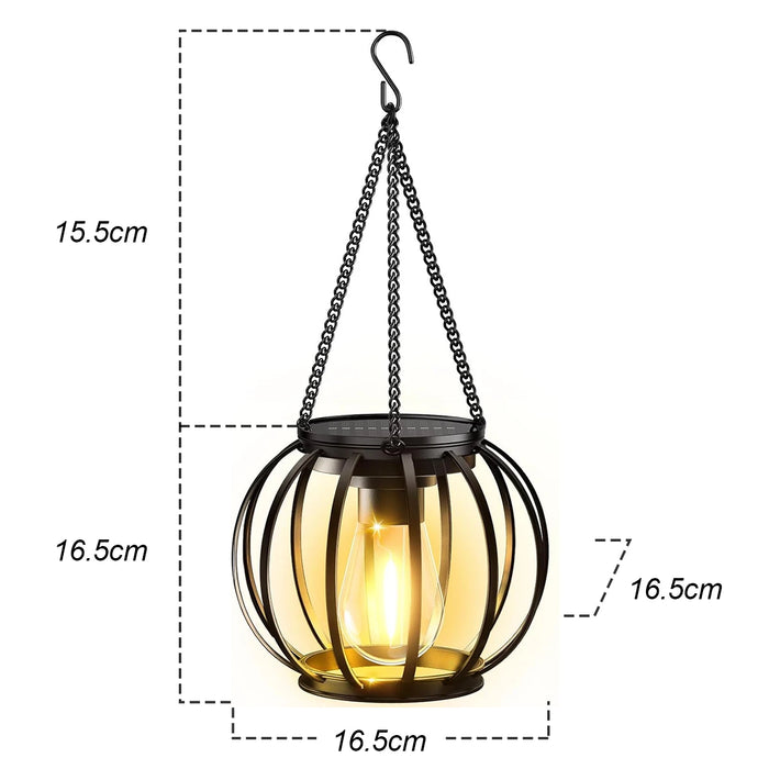 Solar Lantern Led Light Garden Lights Outdoor Waterproof Lamp Auto On/off Sensor Warm White Hollow Decoration Landscape Iron-art