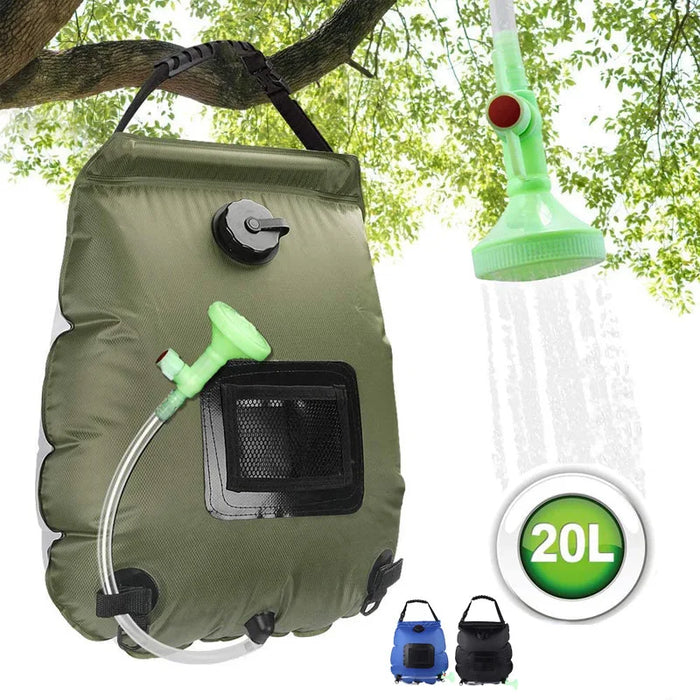 Camp Supplies Solar Heat Concentration 20L Outdoor Camping Bath Bag Portable Nature Hike Equipment Gadgets Novelty Hiking