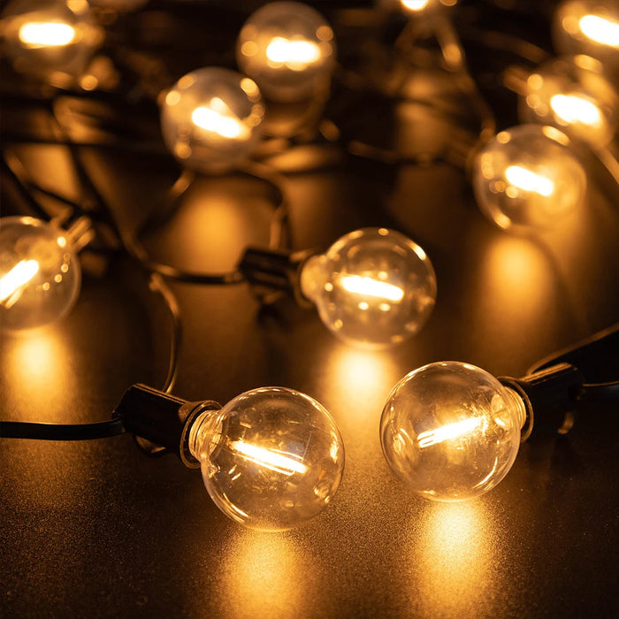 Led G40 Solar Globe Led String Lights Outdoor Waterproof Shatterproof Solar Hanging Lights for Backyard Bistro Decoration Light