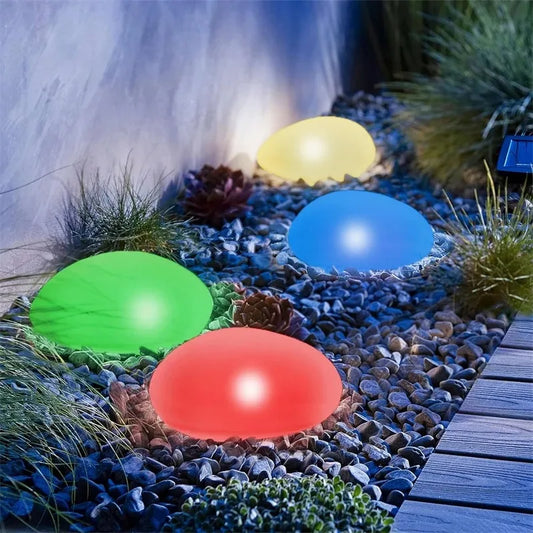 Solar Garden Lights Outdoor Landscape Night Lights for Lawn Patio Path Pathway Garden Waterproof Solar Powered Stone Light