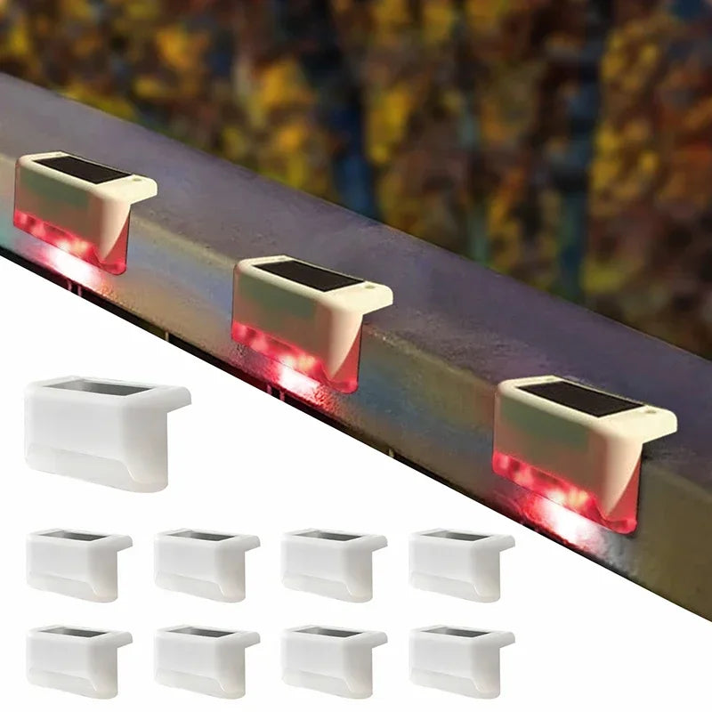 Solar Lamps LED Outdoor Garden Balcony Staircase Fence Railing Lights Courtyard Waterproof Solar Outdoor Decorative Wall Lights