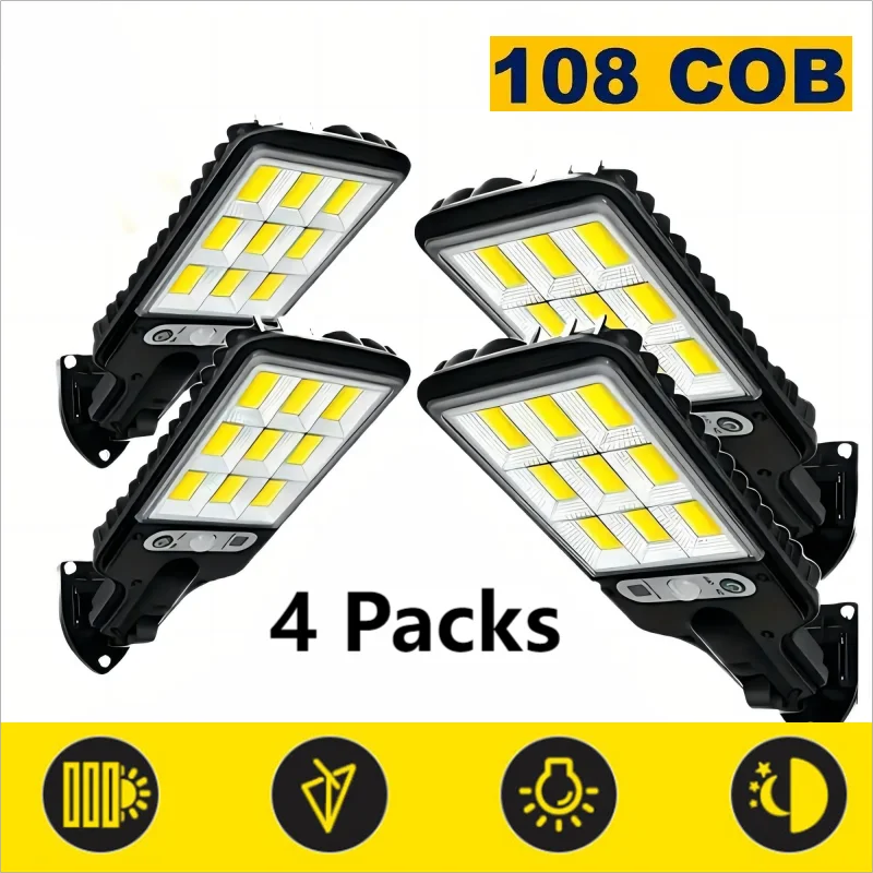 Wide Solar Outdoor LED Wall Light