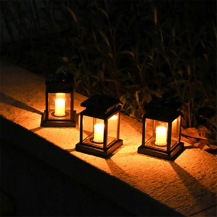 Solar Palace Lantern Outdoor Solar Lights Lawn Landscape Hanging Atmosphere Candle Lamp Floor Yard Garden Decor