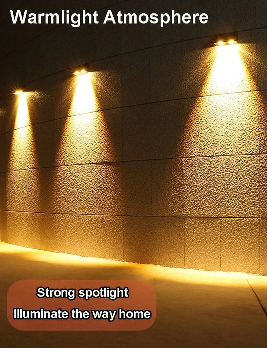 Solar Wall Light Outdoor Porch Lights Illumination Waterproof LED Lamp Bulb Automatic Lighting at Night for Garden Yard Balcony