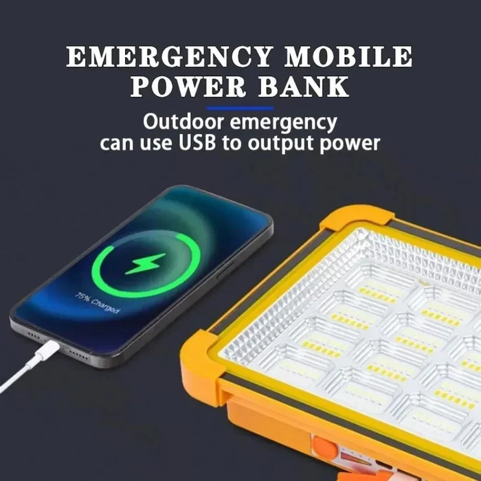 NEW 200-800W Outdoor Solar LED Floodlight Emergency Lighting Rechargeable Outdoor Camping Portable Waterproof Fishing Spotlight
