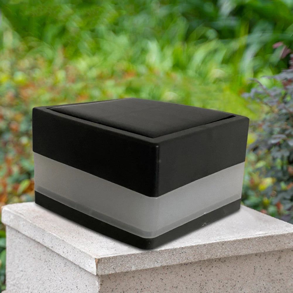 Solar LED Fence Lamp Pillar Light Solar Powered Insulating Sheet Inser ...