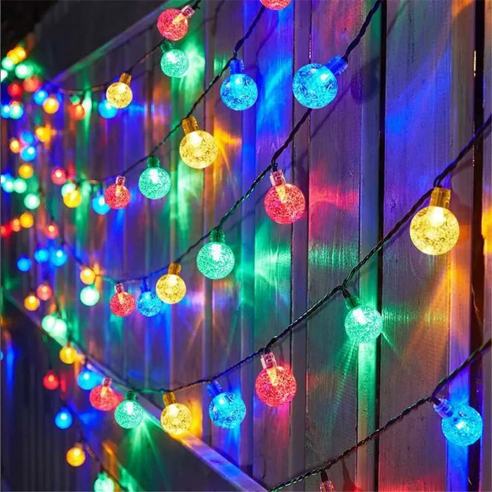 Solar String Lights Garden LED Outdoor Crystal Ball Fairy Light Home Patio Yard Christmas Decoration Lamp Garden Garland Wedding