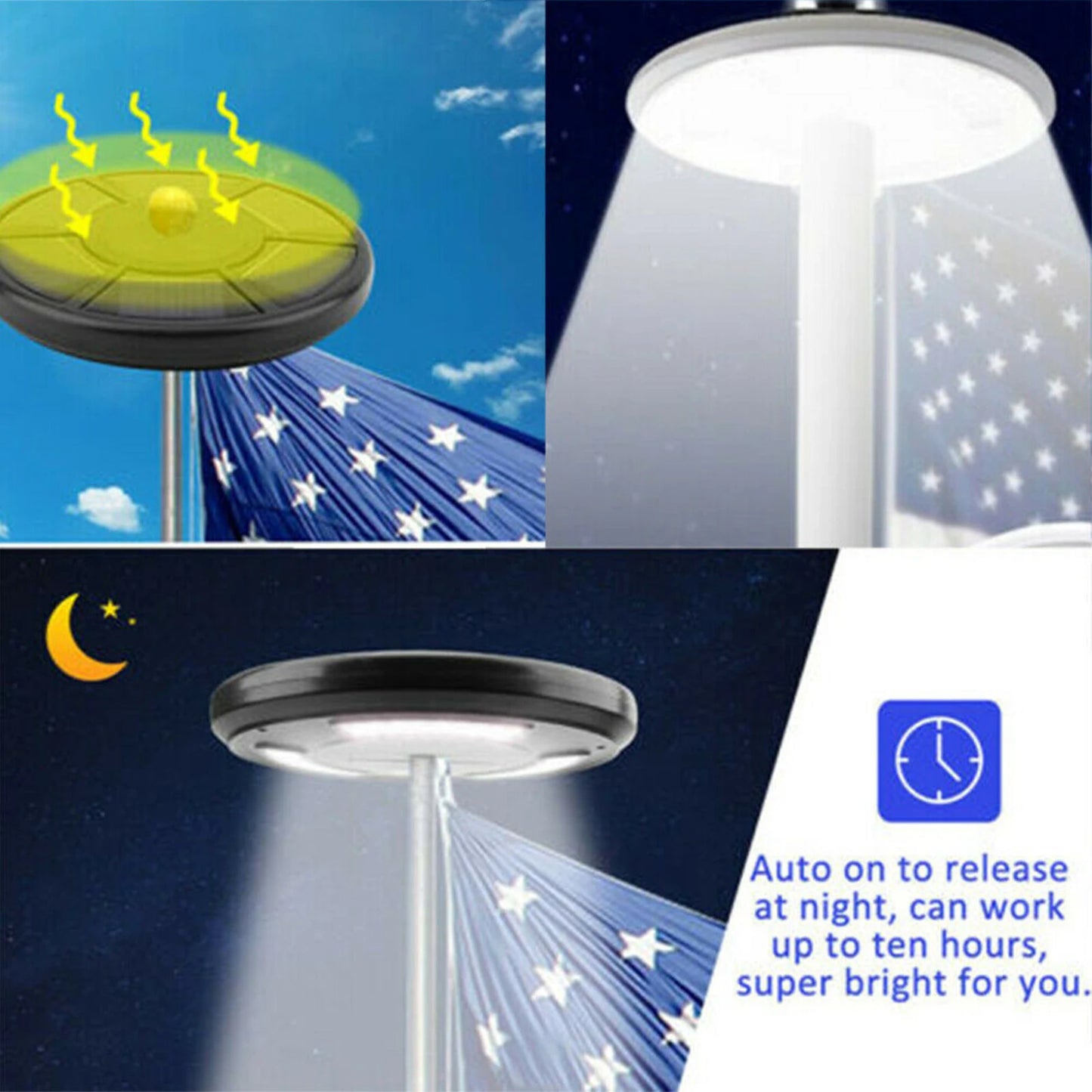 Camping Lights Flagpole Lights Outdoor Camping Light Outdoor Camping Lights Solar Flagpole Lights 128LED Outdoor Camping Lights