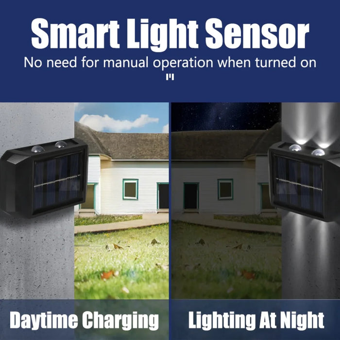 Solar Light Outdoor Up and Down Wall Washer Light Waterproof Solar Lamp for Garden Street Landscape Balcony Yard Porch Decor