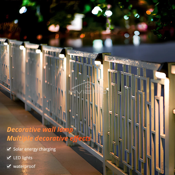 Led Solar Wall Lamps Lighting Ultra Bright Outdoor Rainproof Courtyard Garden Decoration Staircase Steps Fences Induction Light