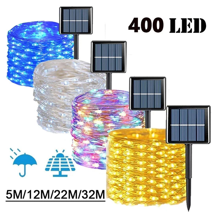 Solar String Light Outdoor Garden Fairy String Light Led Twinkle Waterproof Lamp for Christmas Patio Tree Party 5M/12M/22M/42M