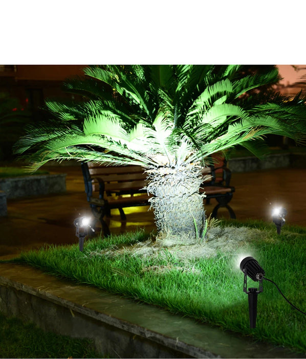 Solar Outdoor Lighting Landscape Yard Garden Tree Separately Lamp Powered Spotlight 4 Warm White Lights Solar Panel