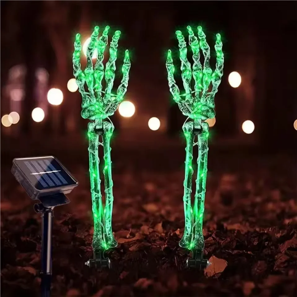 2PC Halloween Solar Ghost Hand LED Garden Lights Outdoor Waterproof Stake Lights Horror Atmosphere Decoration Lamp For Festival