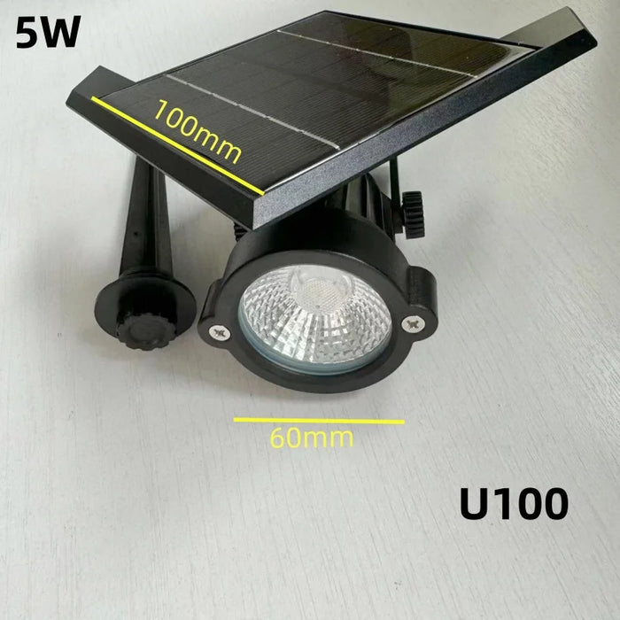 10W 15W Solar Lawn Lamp Outdoor landscape Spotlight IP65 Waterproof for Garden Backyard Pathway Driveway Patio Decor Spot Light