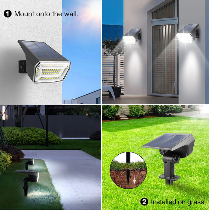 Solar Light Outdoor Waterproof Courtyard Path Lights Auto On Off Night Lighting Garden Decoration Lawn Lamp Spotlight