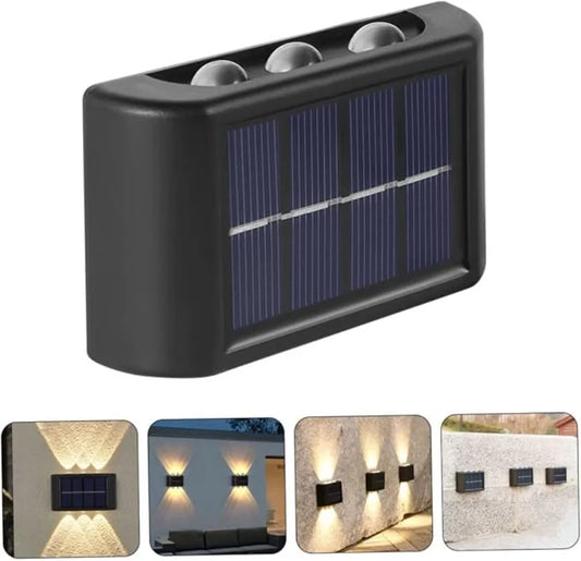 Solar Fence Up and Down Lighting Small Solar Step Lights Waterproof Deck Lighting Outdoor Terrace Shed Pool