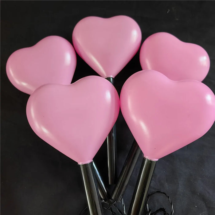 5pcs/lot Love Solar Outdoor Lights Valentine's Day Decor LED Lights Garden Decorations Pathway Lights Ground Plug Light 1006