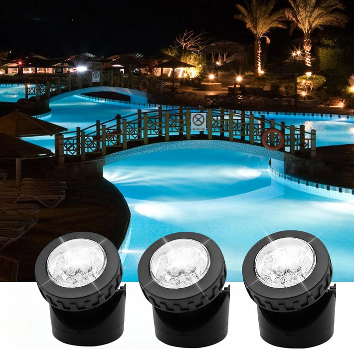 Solar Pond Spotlights, LED Solar Underwater Light Waterproof Submarine Landscape Spotlight Security Lighting for Outdoor Patio