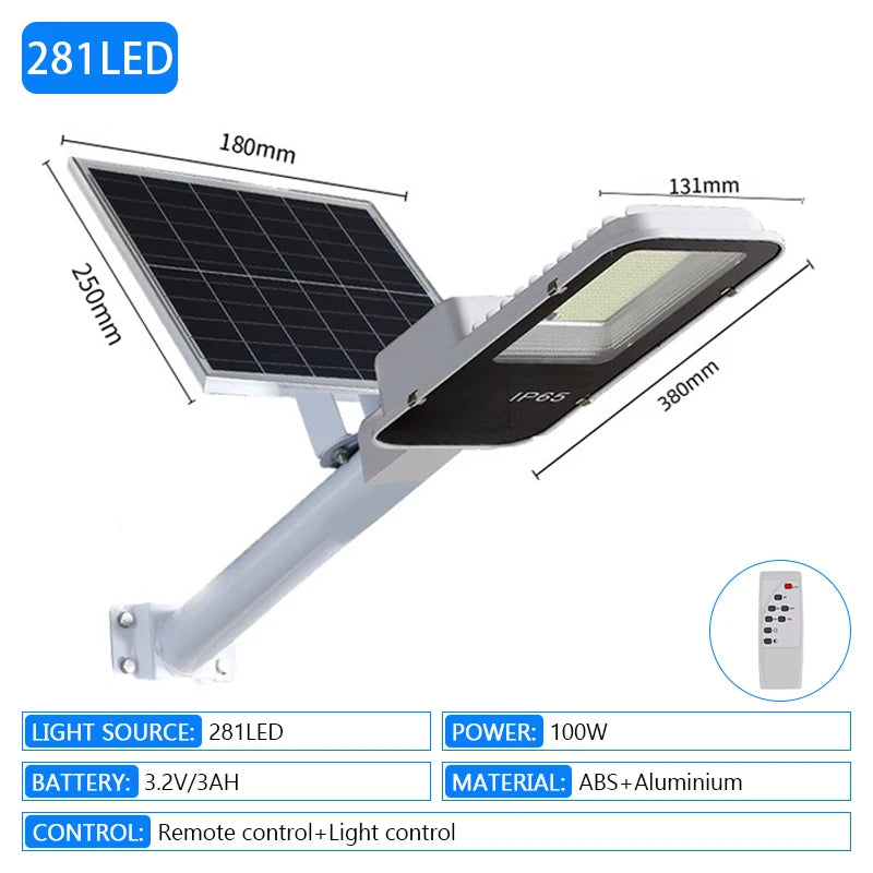Led Solar Street Light Outdoor Garden IP65 Waterproof Solar Light 50-200W Courtyard Porch Balcony Garage Dusk To Dawn Wall Lamp
